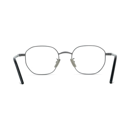 Titanium Silver Geometric Eyeglasses