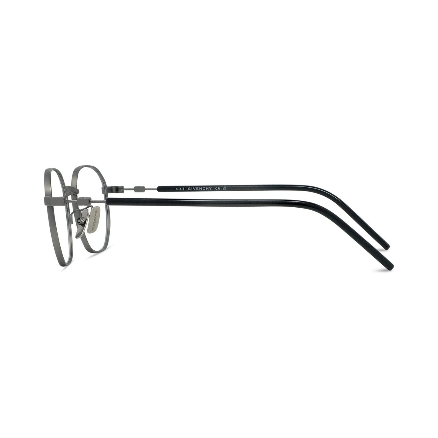 Titanium Silver Geometric Eyeglasses