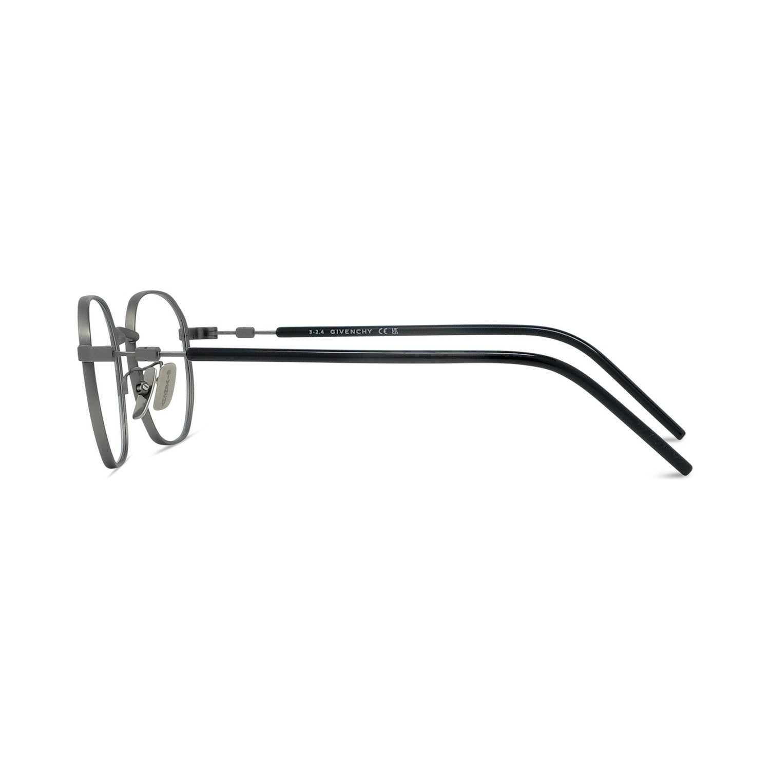 Titanium Silver Geometric Eyeglasses