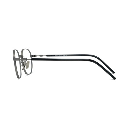 Titanium Silver Geometric Eyeglasses