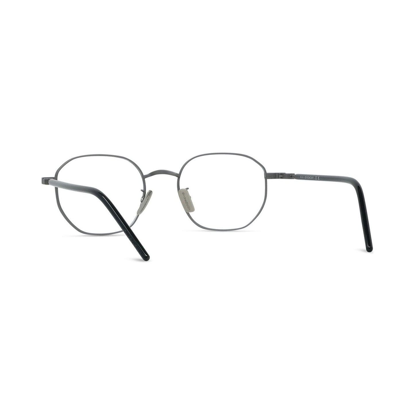 Titanium Silver Geometric Eyeglasses