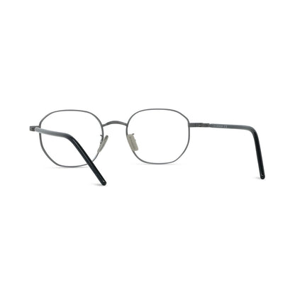 Titanium Silver Geometric Eyeglasses