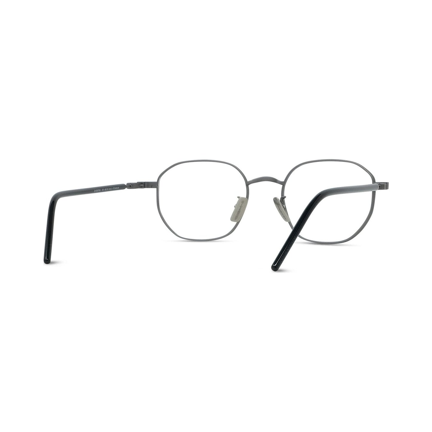 Titanium Silver Geometric Eyeglasses