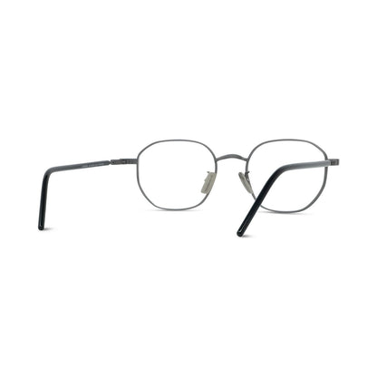 Titanium Silver Geometric Eyeglasses