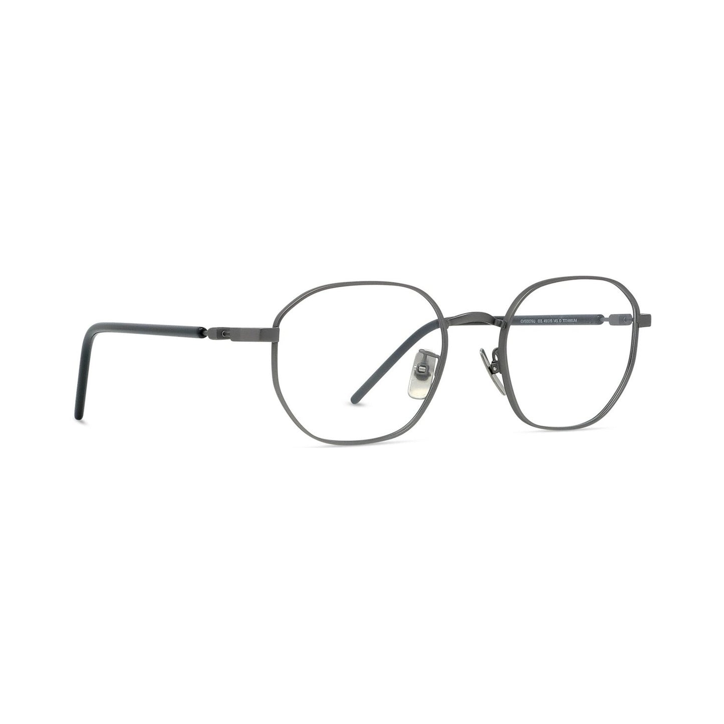 Titanium Silver Geometric Eyeglasses