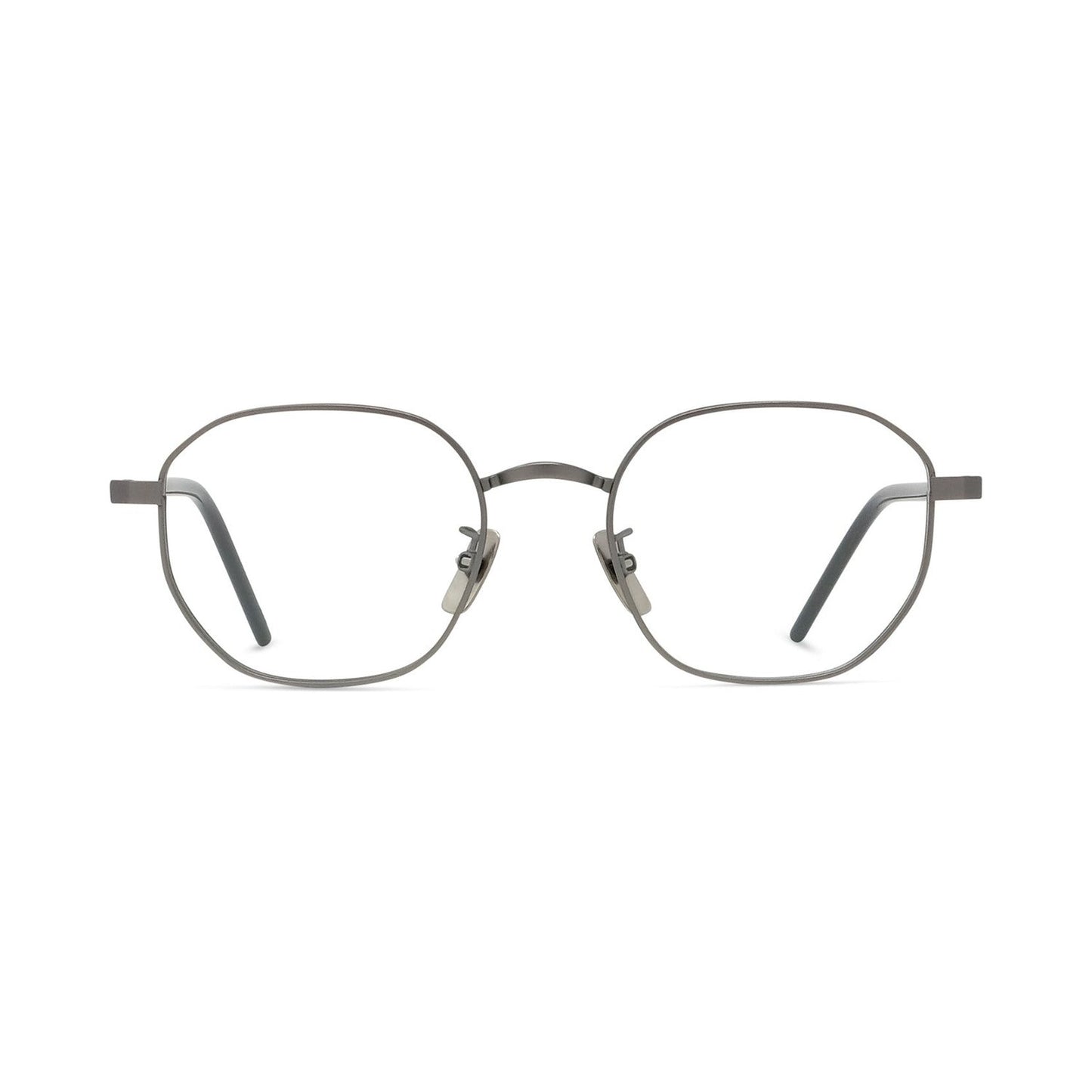 Titanium Silver Geometric Eyeglasses