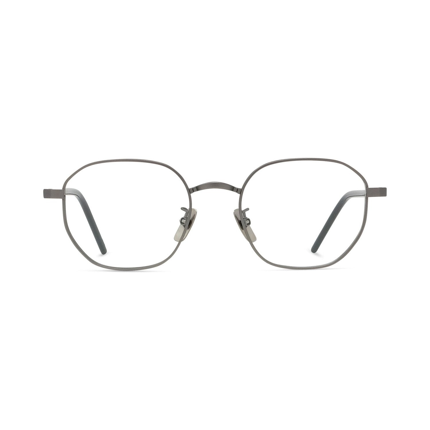 Titanium Silver Geometric Eyeglasses