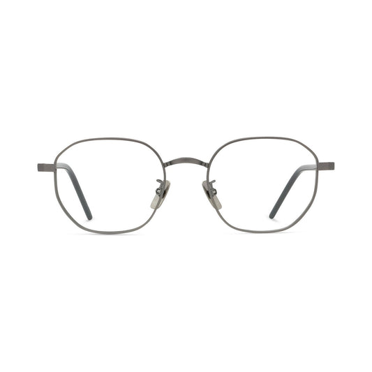 Titanium Silver Geometric Eyeglasses