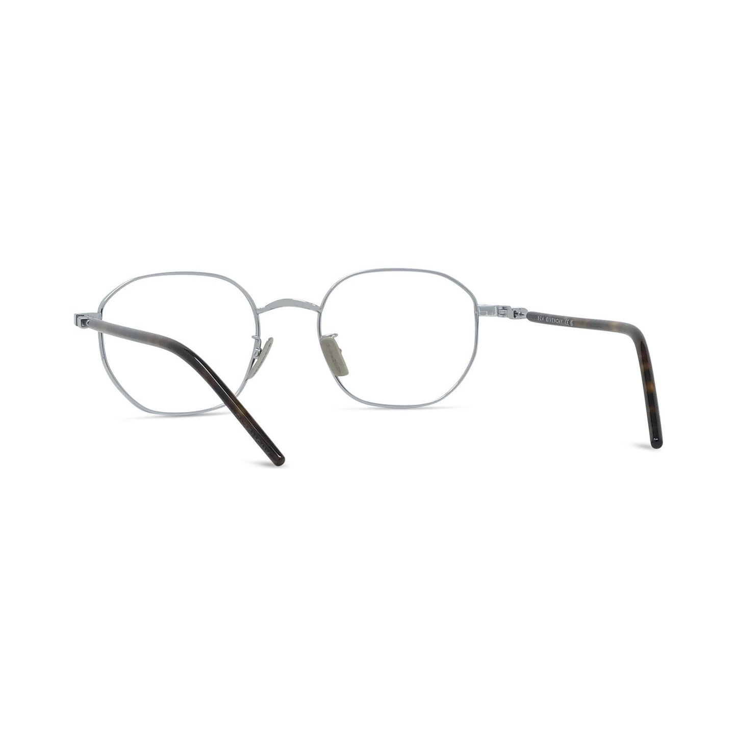 Titanium Silver Geometric Eyeglasses
