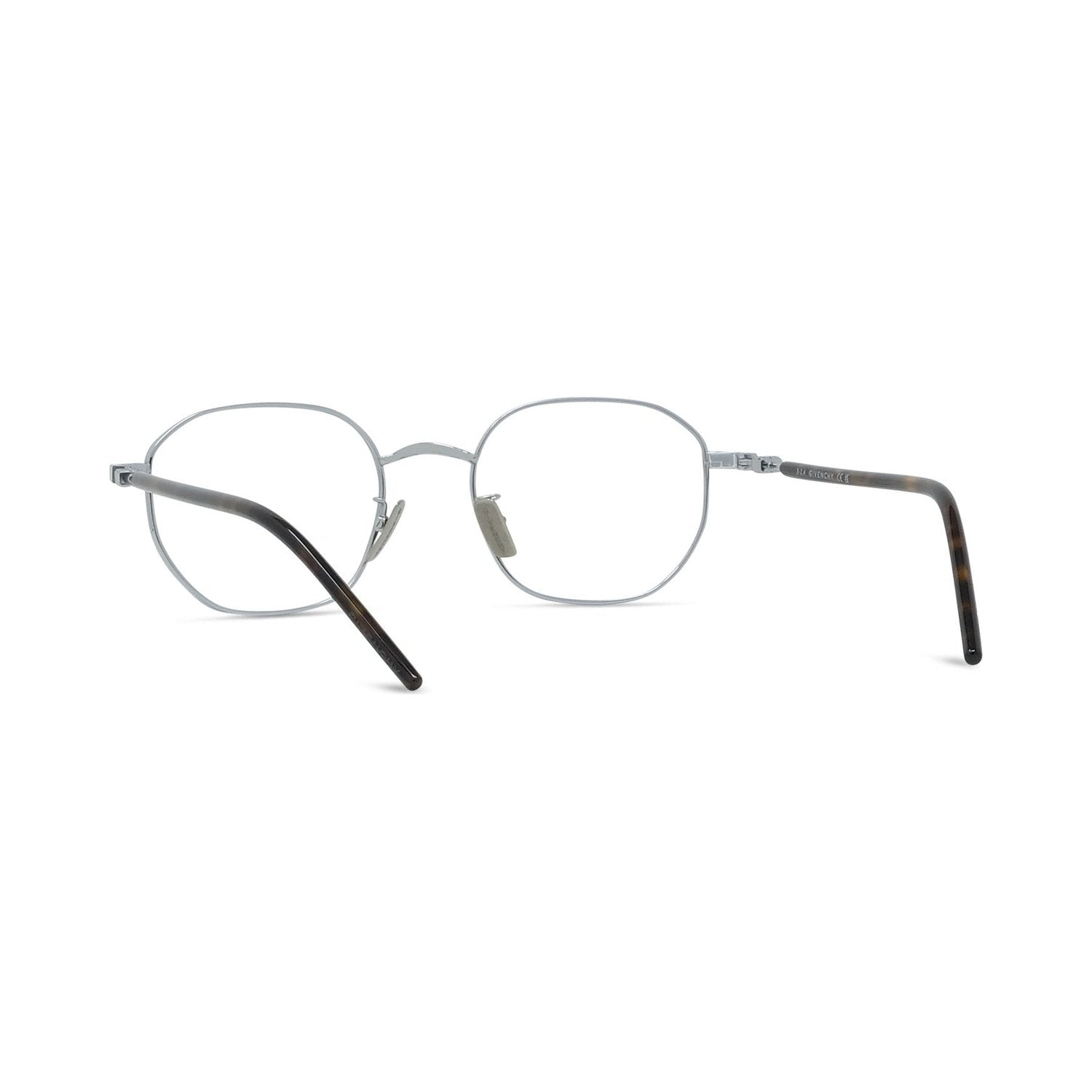 Titanium Silver Geometric Eyeglasses