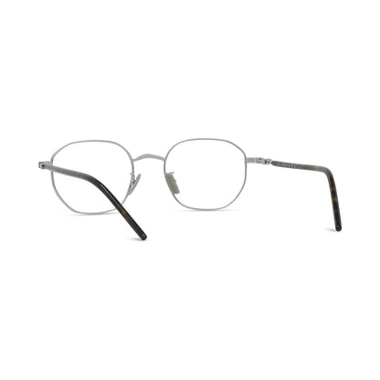 Titanium Silver Geometric Eyeglasses