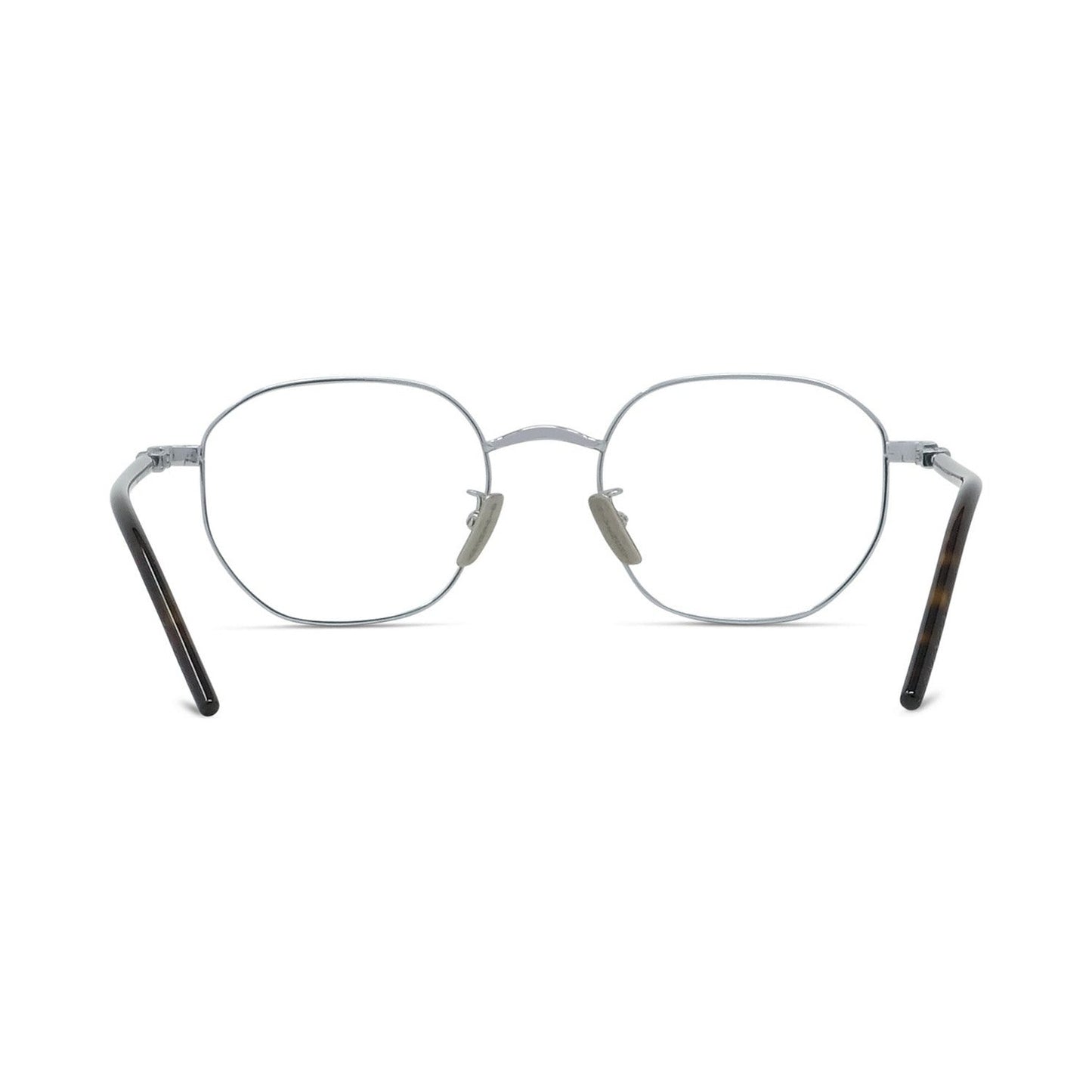Titanium Silver Geometric Eyeglasses