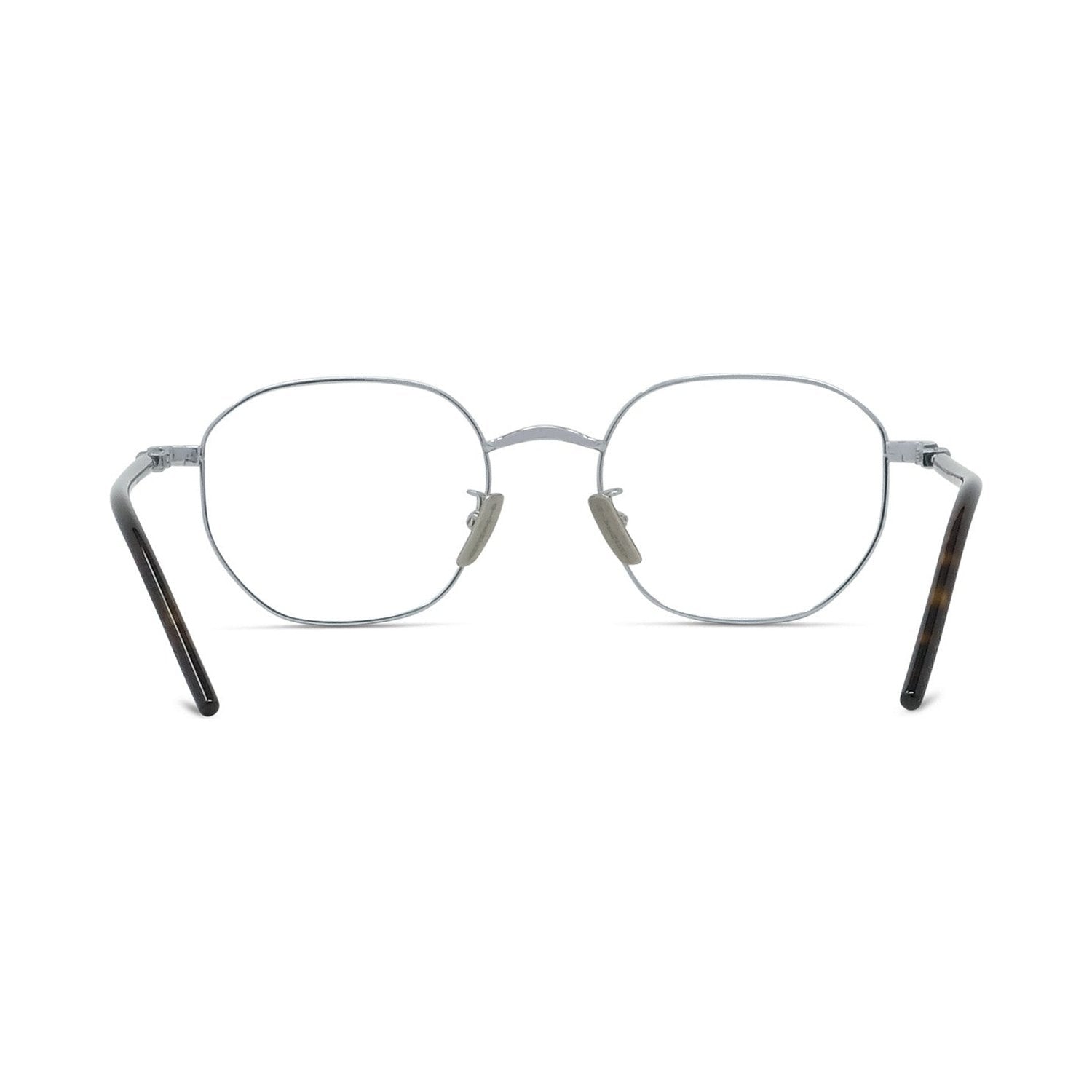 Titanium Silver Geometric Eyeglasses