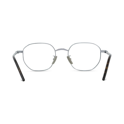 Titanium Silver Geometric Eyeglasses
