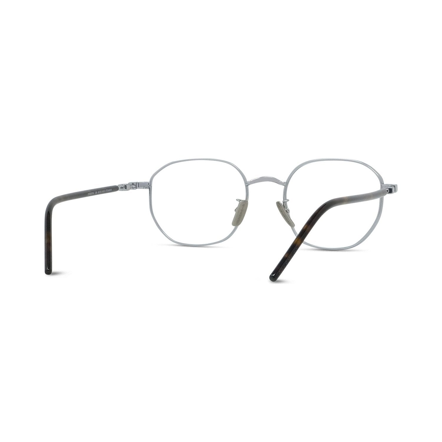 Titanium Silver Geometric Eyeglasses