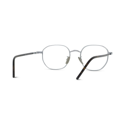 Titanium Silver Geometric Eyeglasses