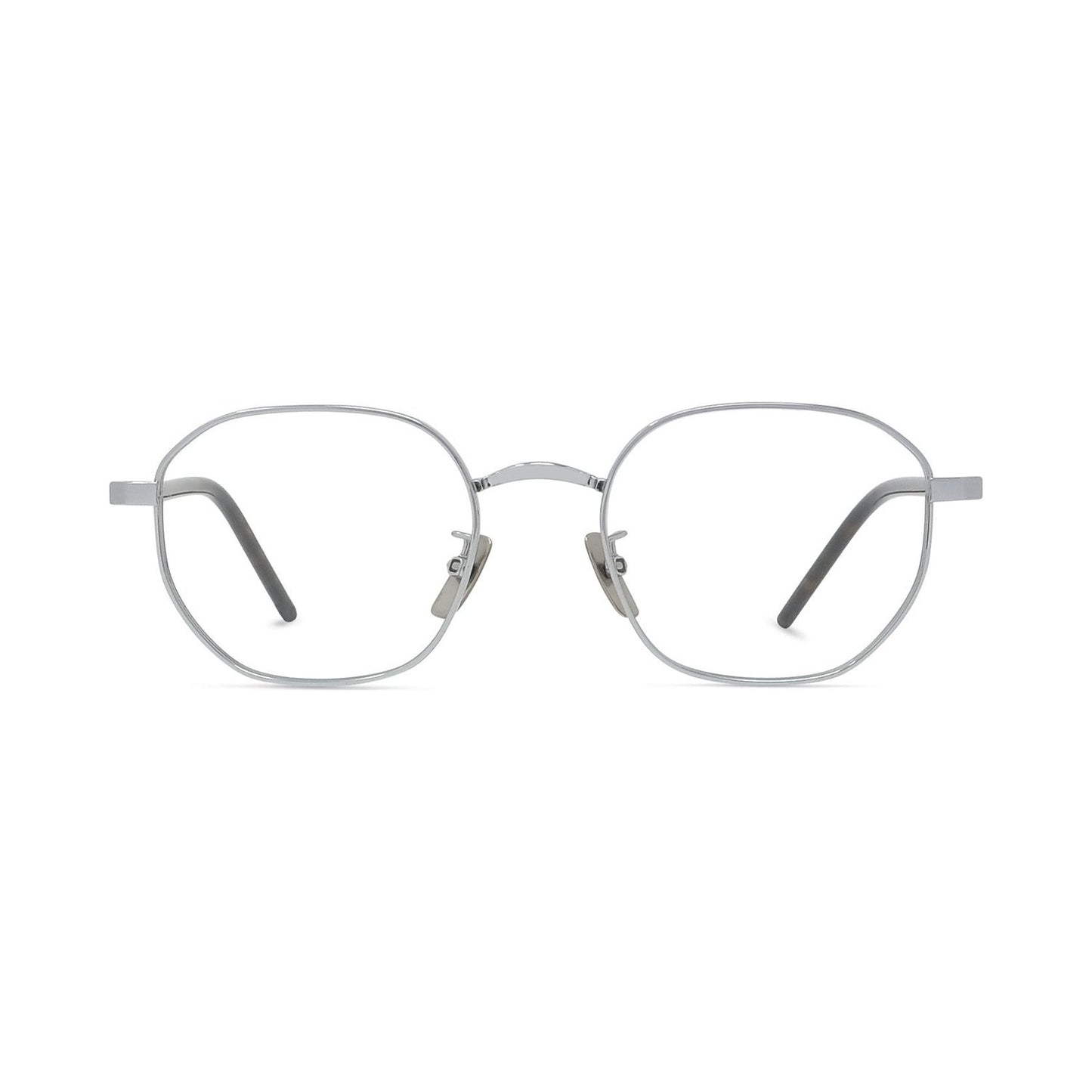 Titanium Silver Geometric Eyeglasses