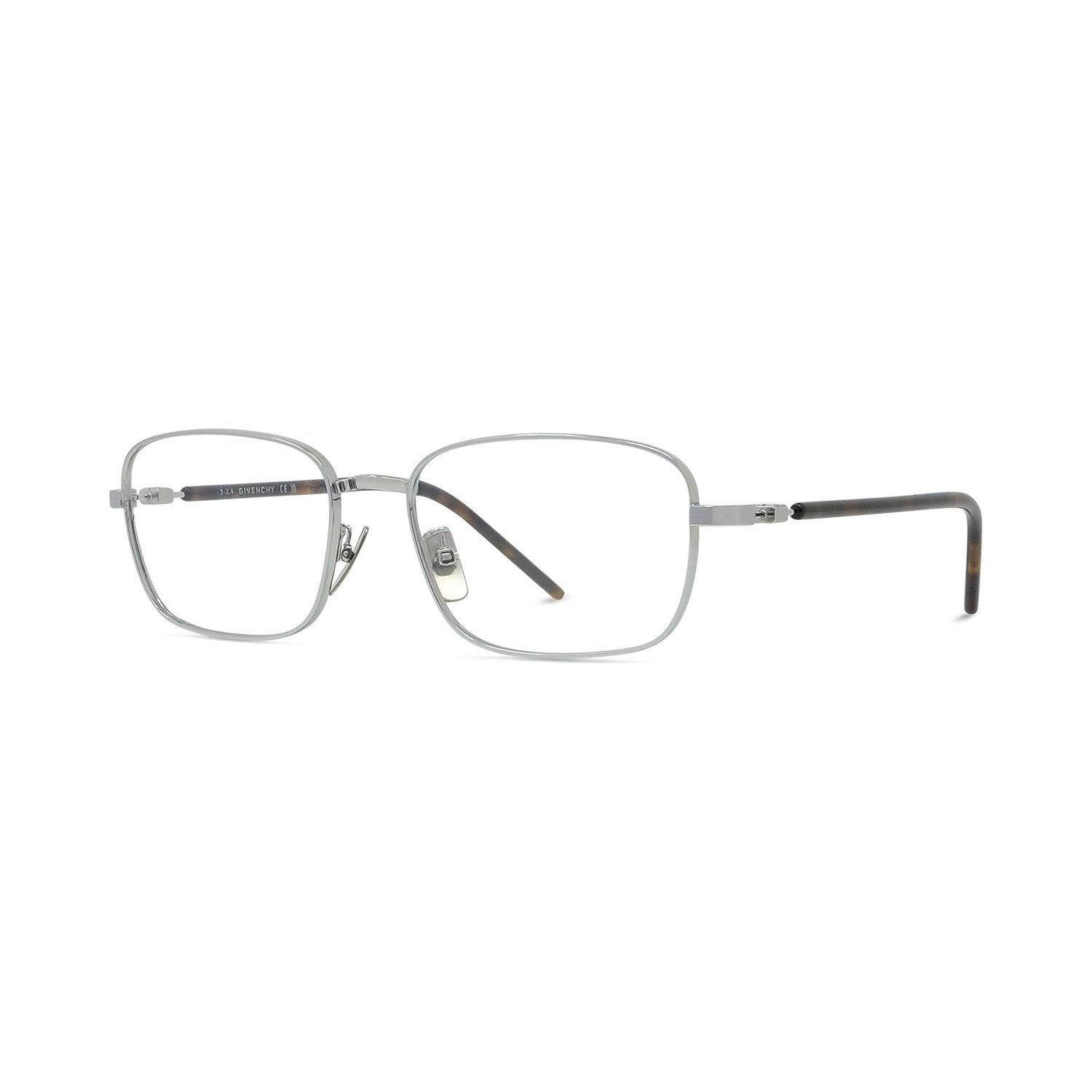 Titanium Silver Rectangular Eyeglasses