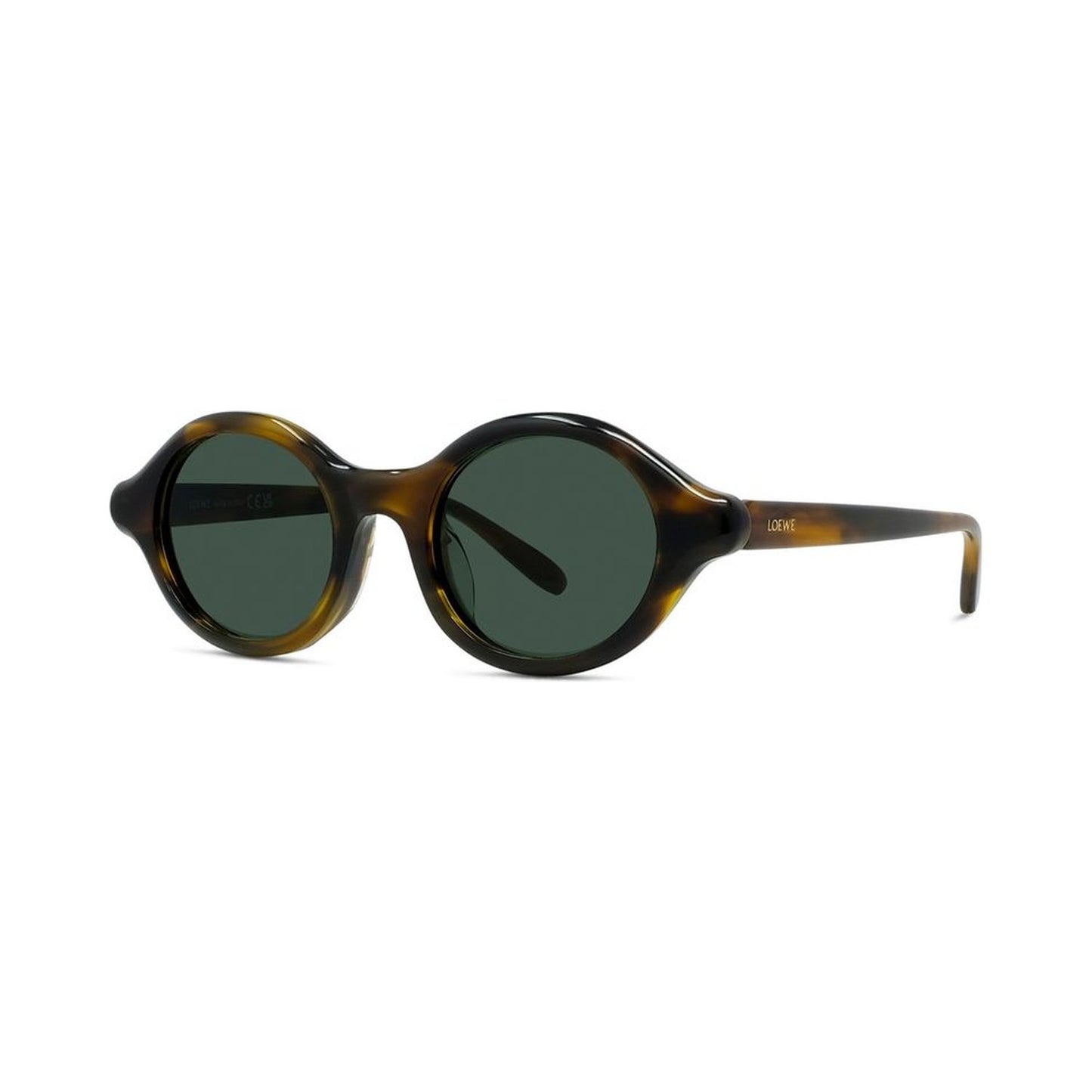 Slim Havana Round Sunglasses