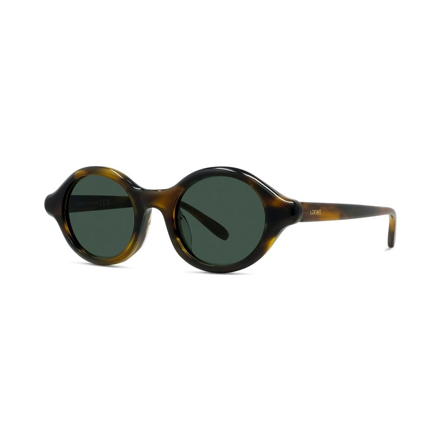 Slim Havana Round Sunglasses