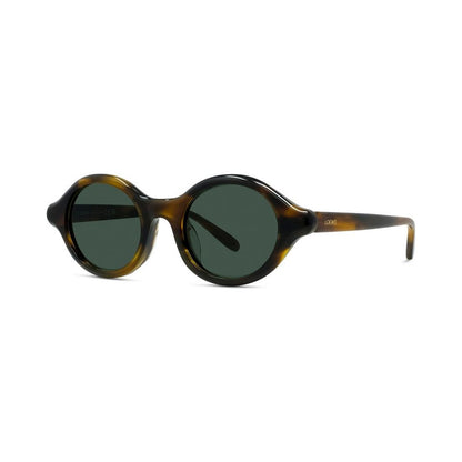 Slim Havana Round Sunglasses