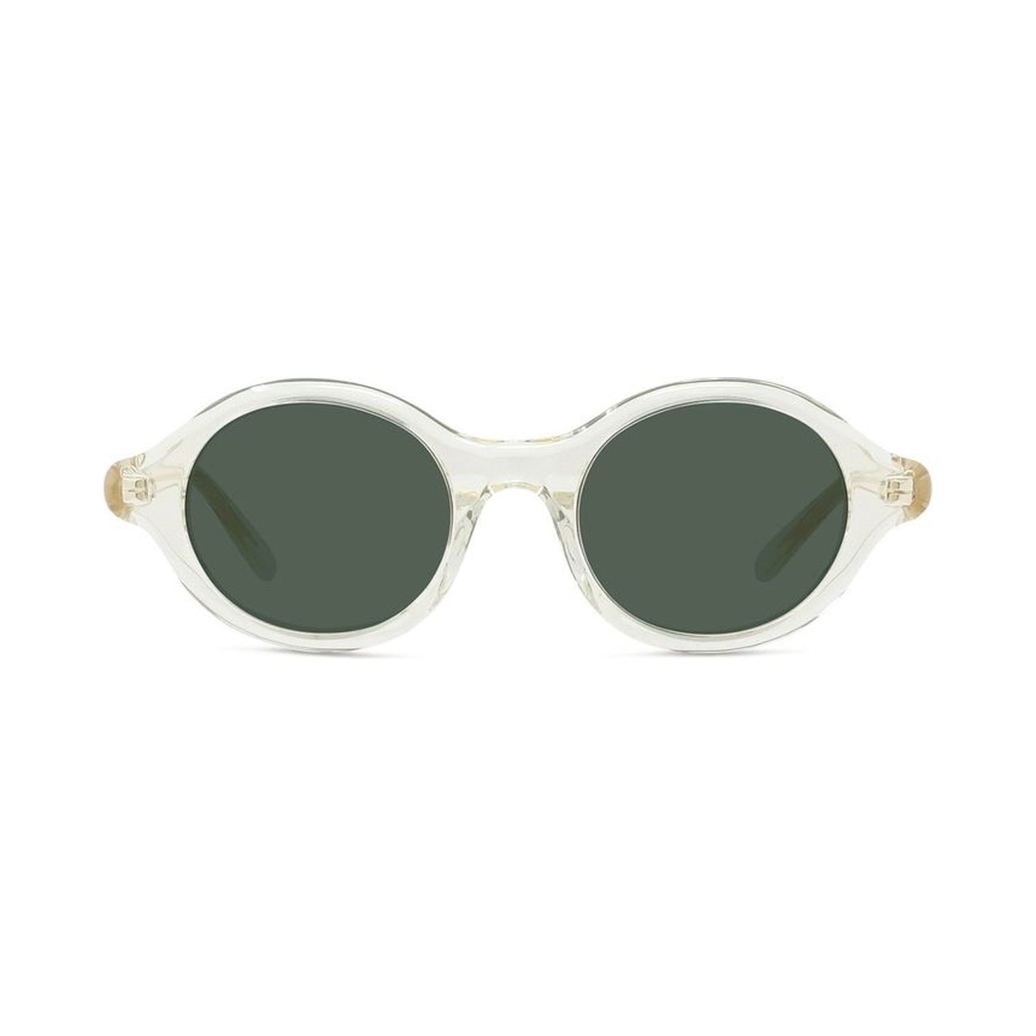 Slim Yellow Round Sunglasses
