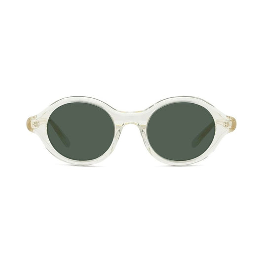 Slim Yellow Round Sunglasses