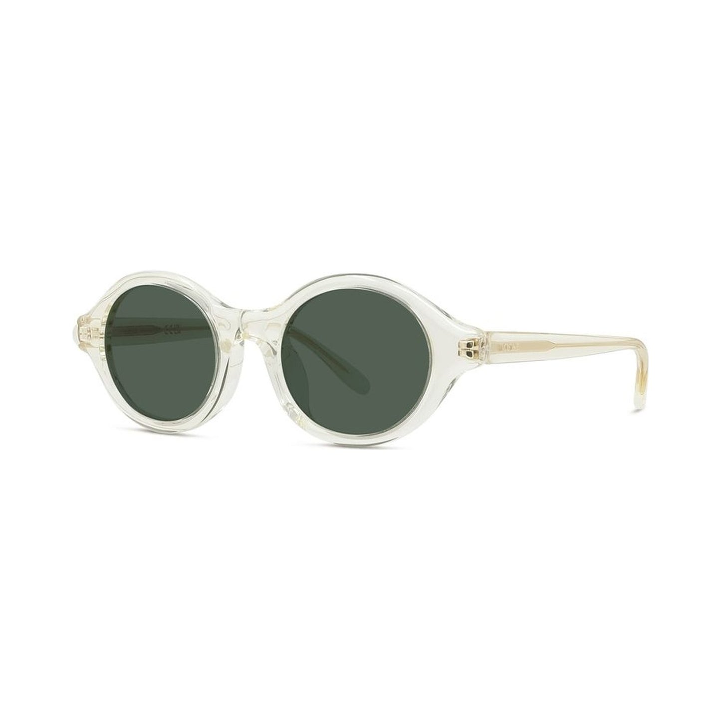 Slim Yellow Round Sunglasses