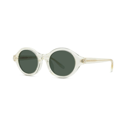 Slim Yellow Round Sunglasses