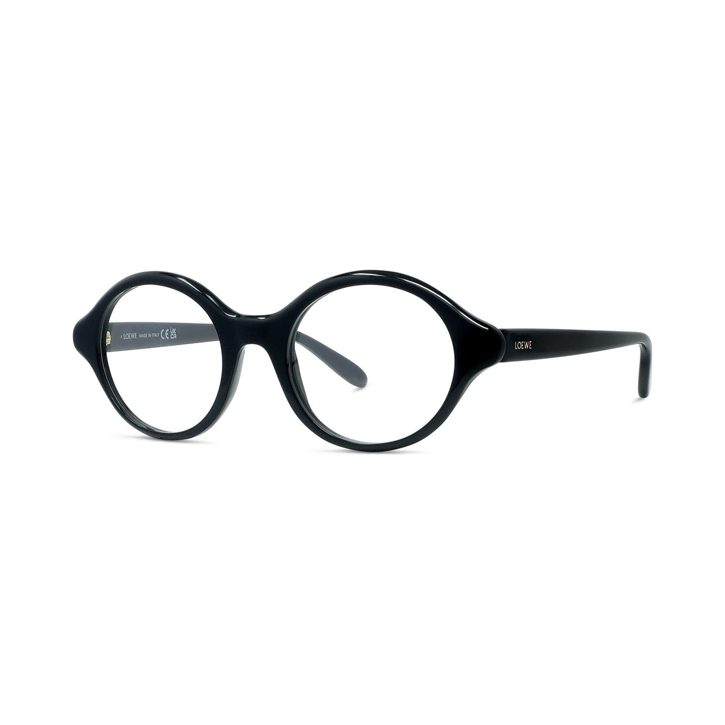 Slim Black Round Eyeglasses
