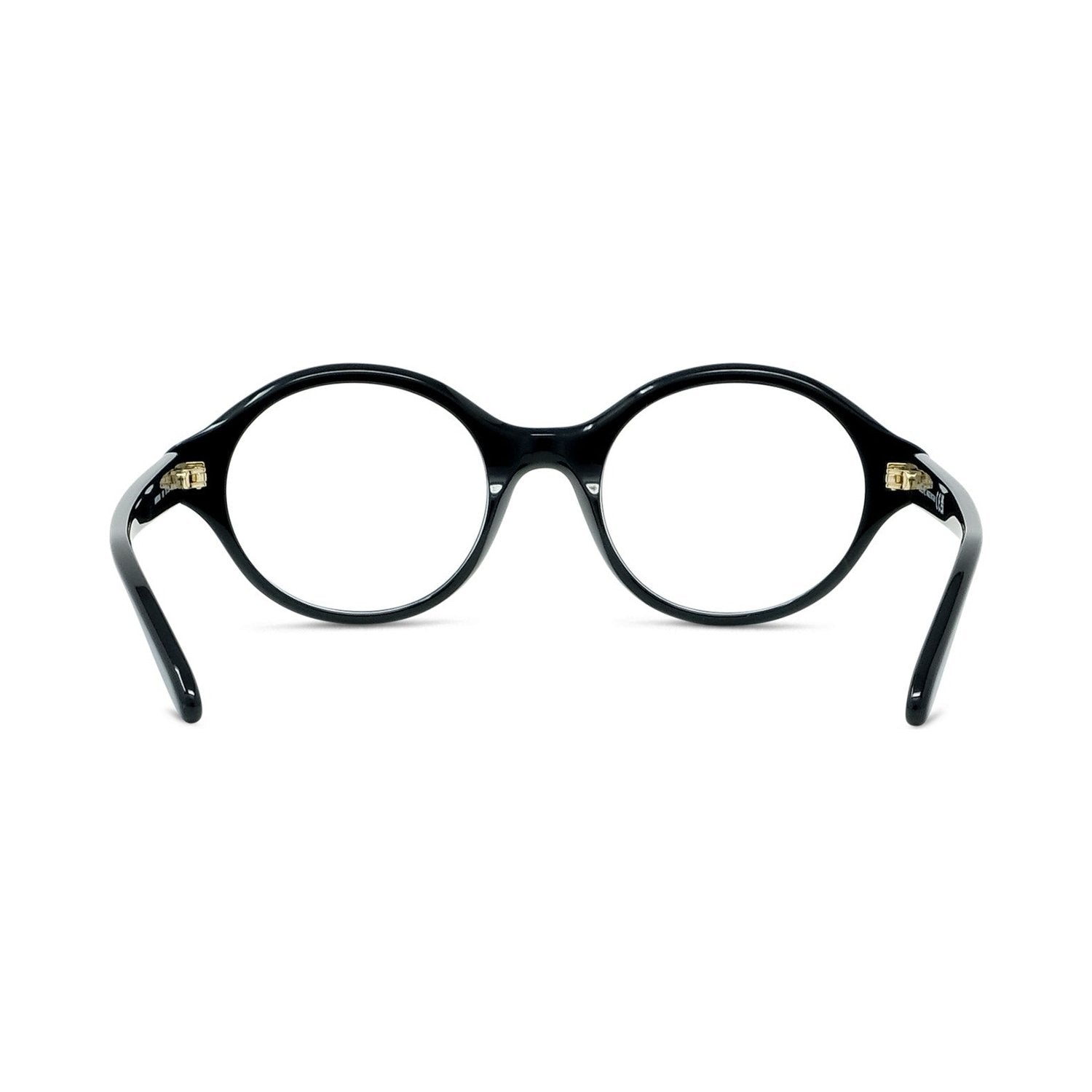 Slim Black Round Eyeglasses