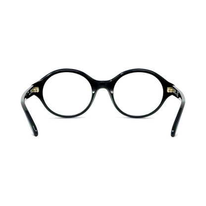 Slim Black Round Eyeglasses