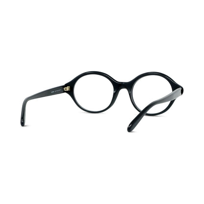 Slim Black Round Eyeglasses