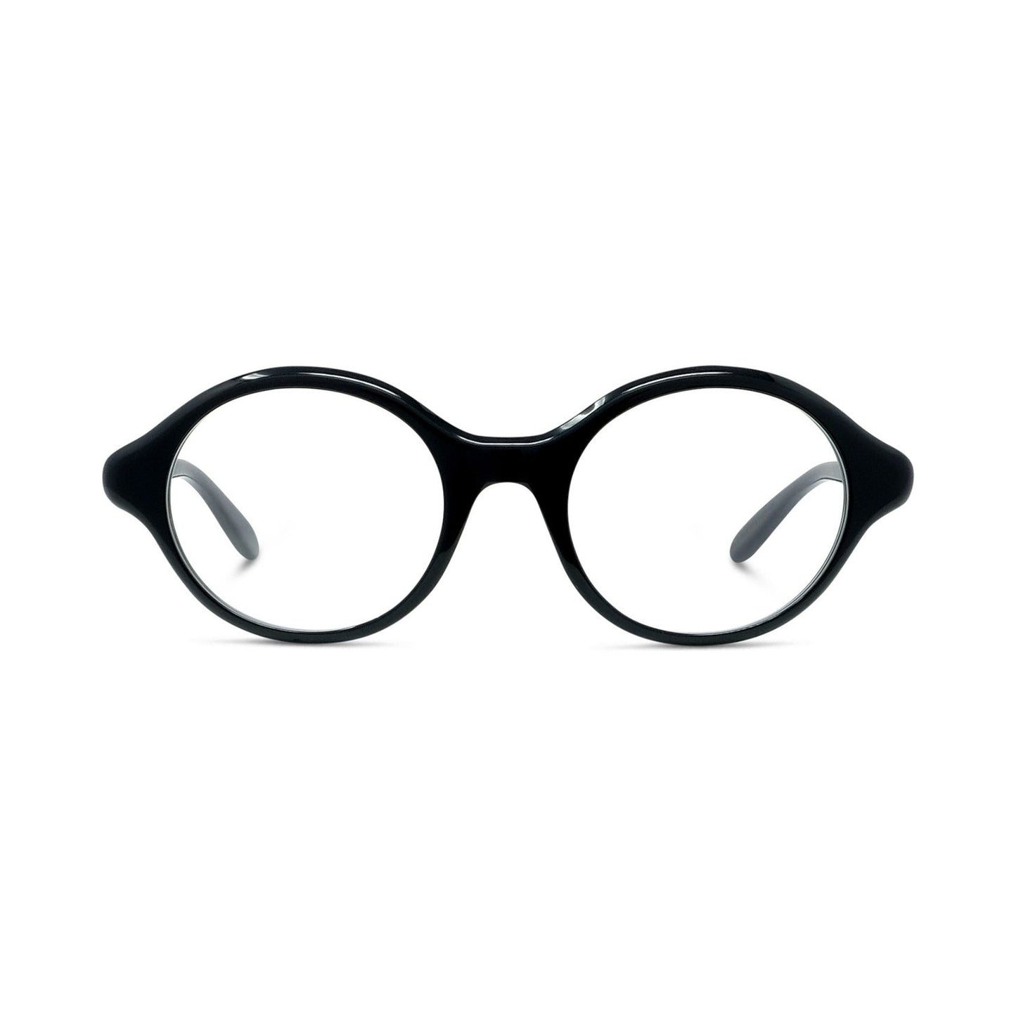 Slim Black Round Eyeglasses