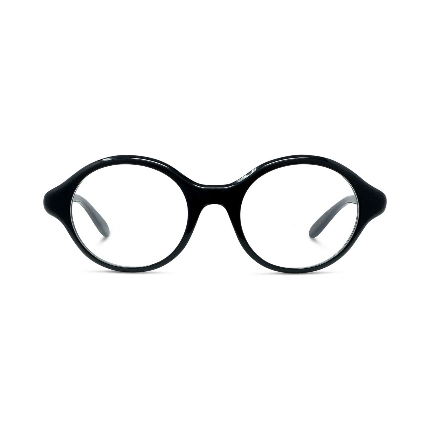 Slim Black Round Eyeglasses