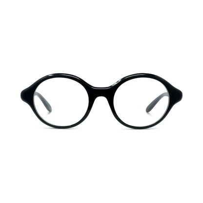 Slim Black Round Eyeglasses