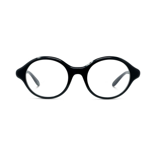 Slim Black Round Eyeglasses