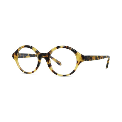 Slim Havana Round Eyeglasses
