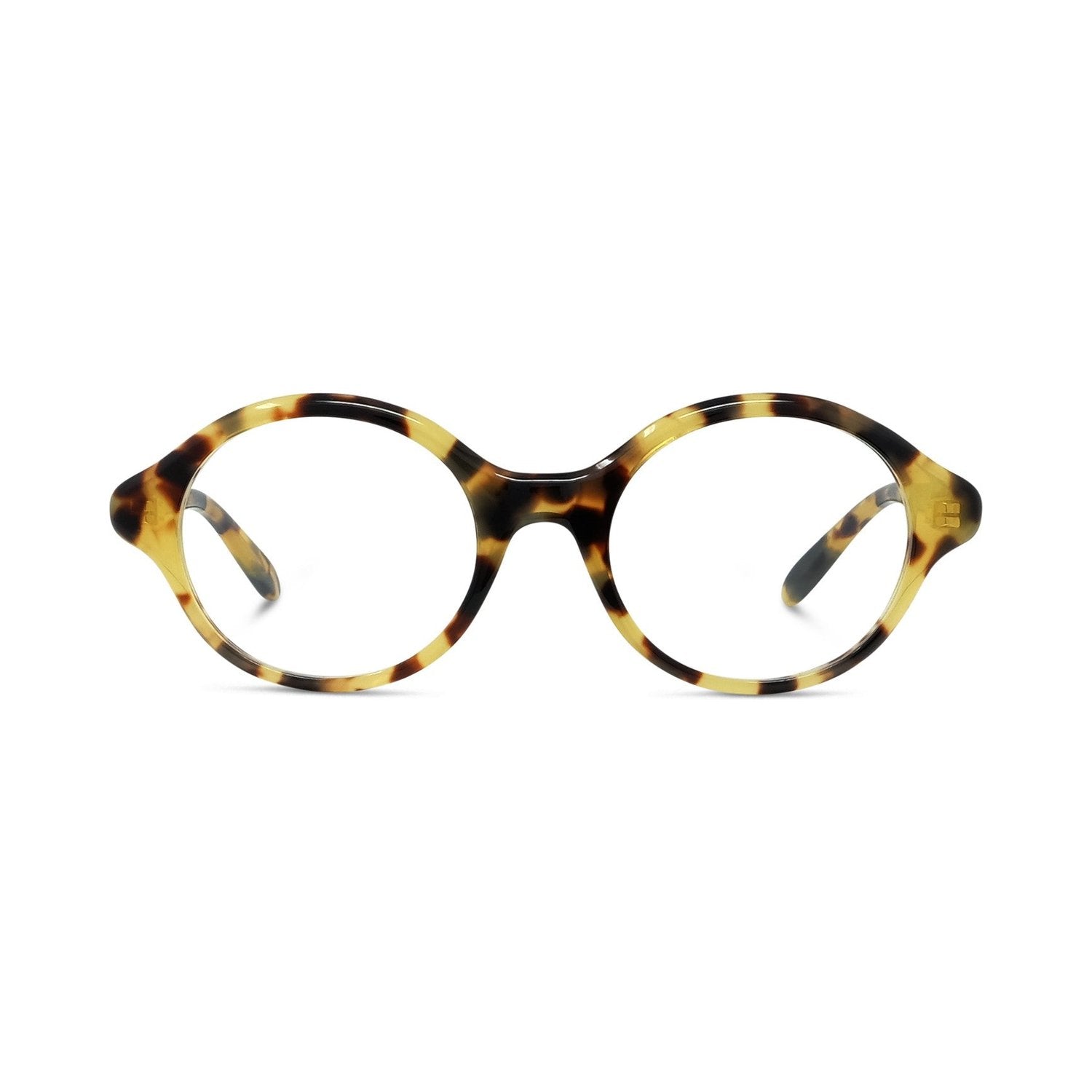 Slim Havana Round Eyeglasses