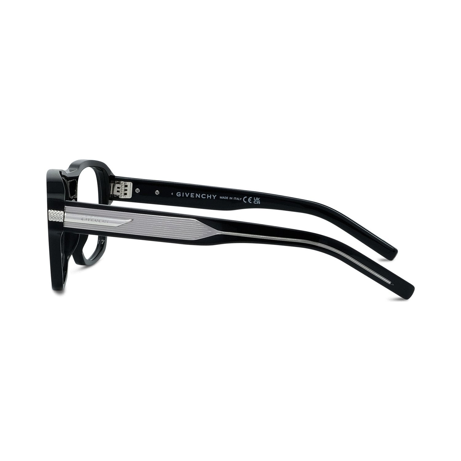 GV ONE Black Geometric Eyeglasses