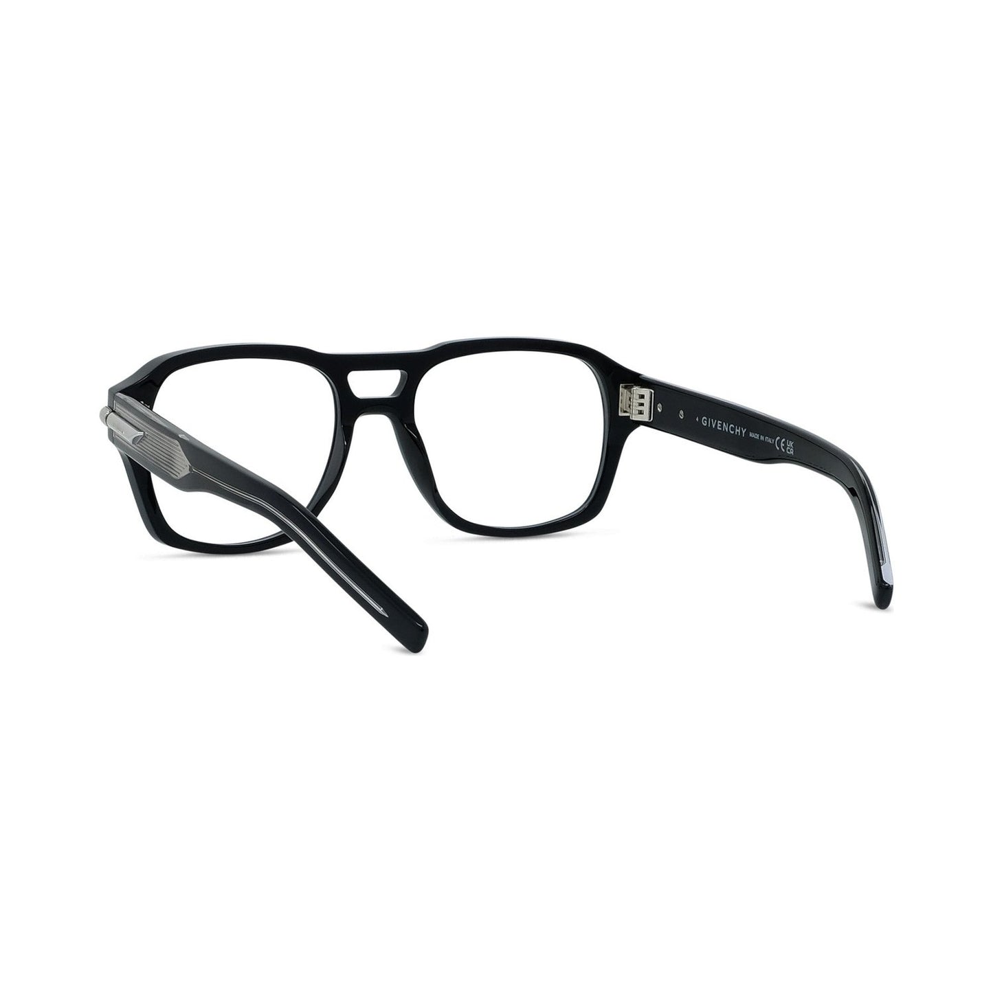 GV ONE Black Geometric Eyeglasses