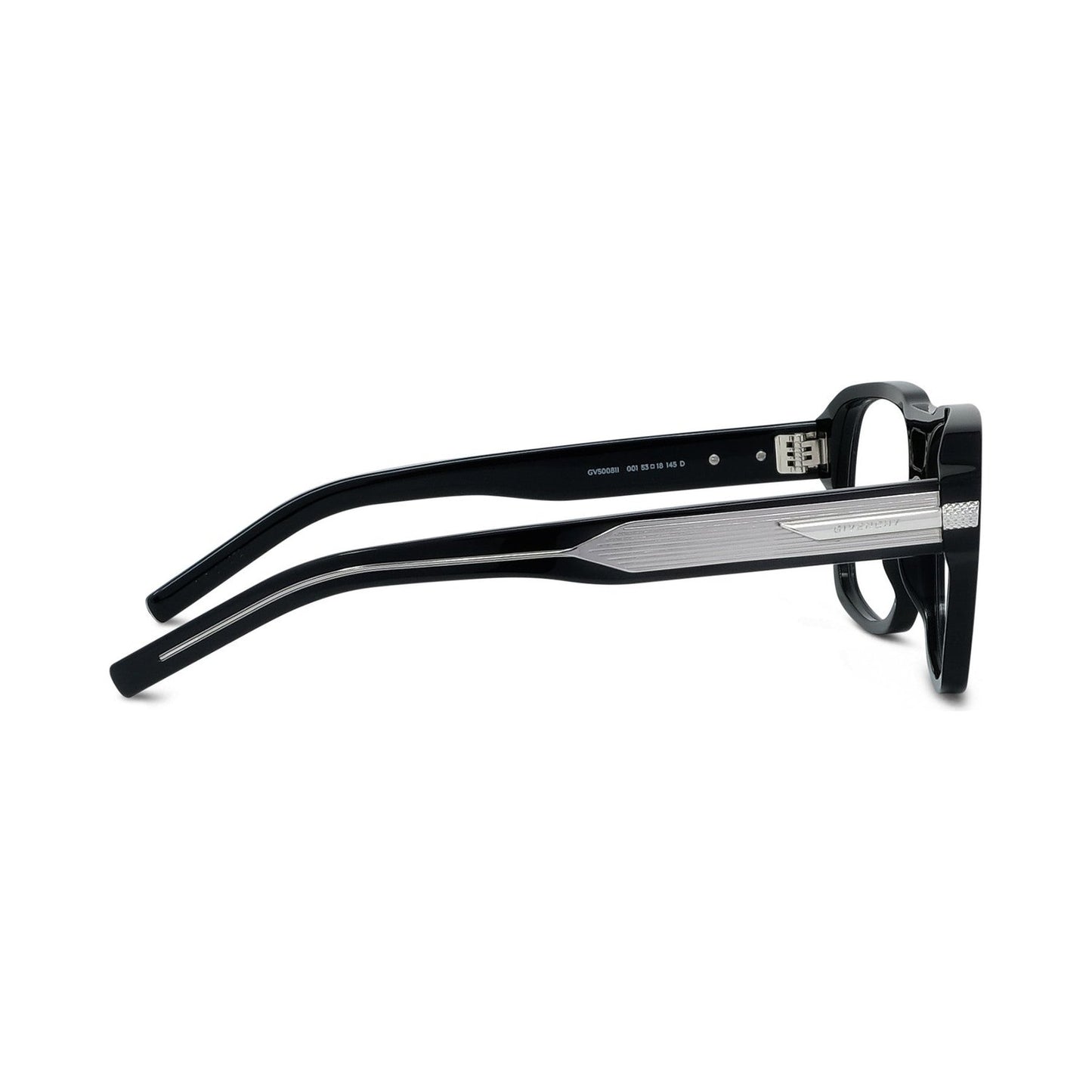 GV ONE Black Geometric Eyeglasses