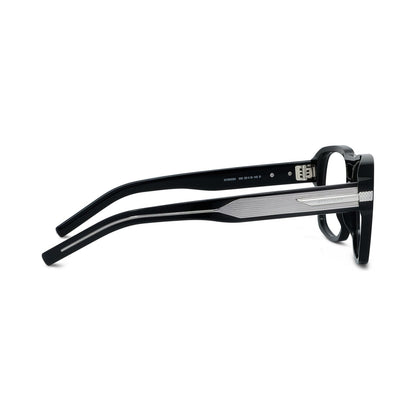 GV ONE Black Geometric Eyeglasses