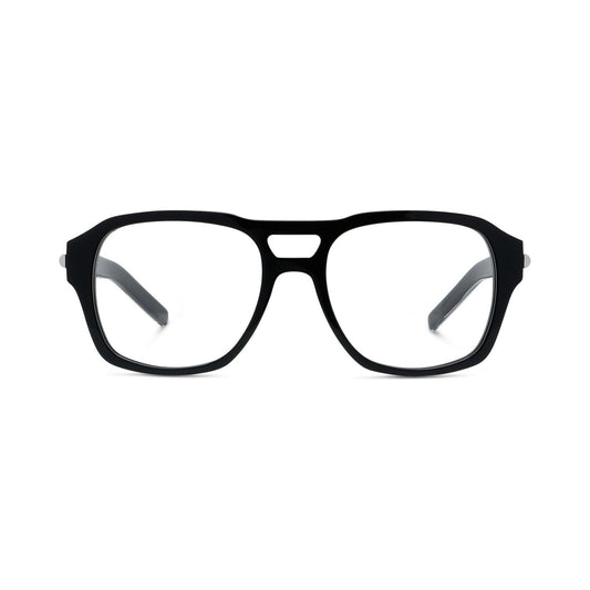 GV ONE Black Geometric Eyeglasses