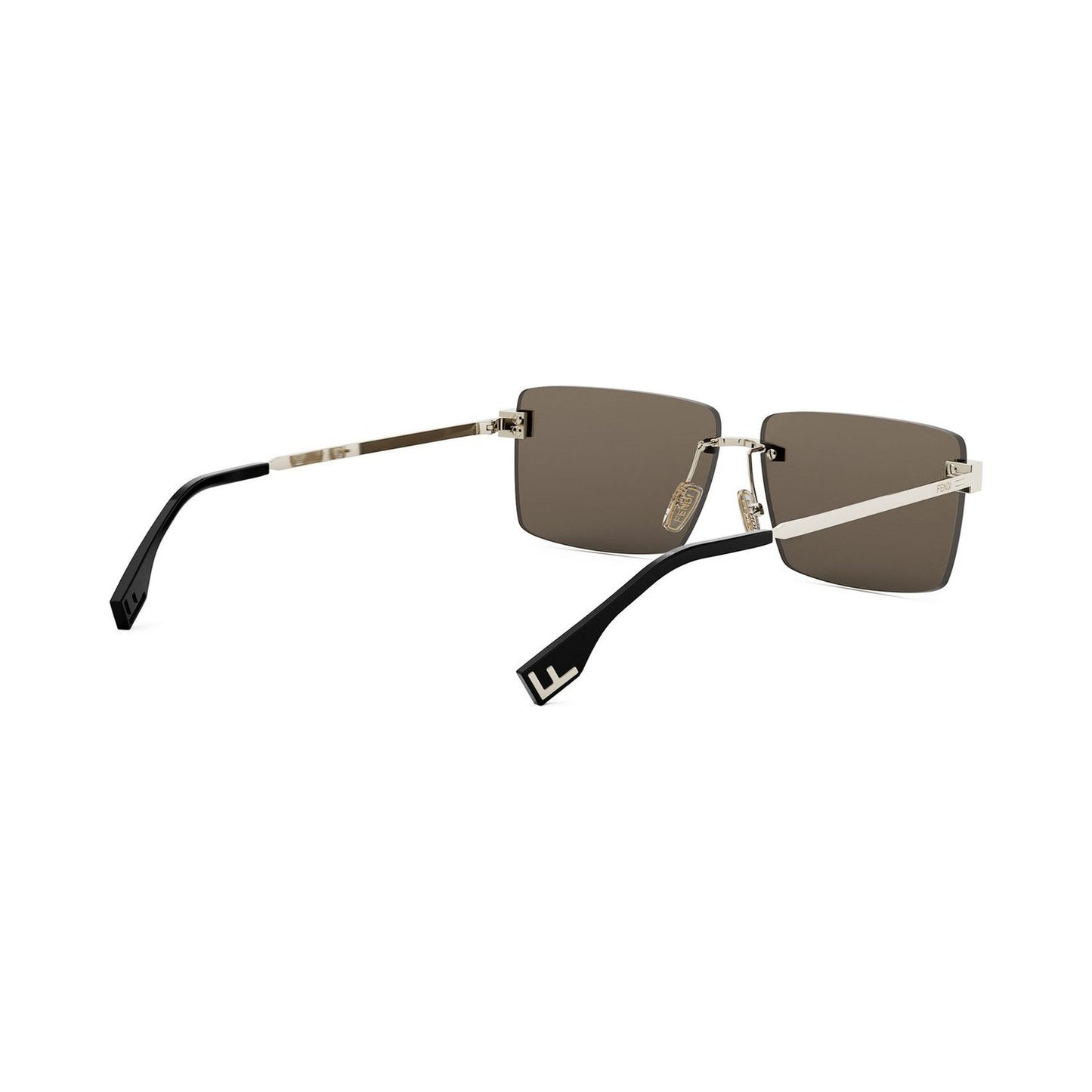 Fendi Sky Gold Rectangular Sunglasses