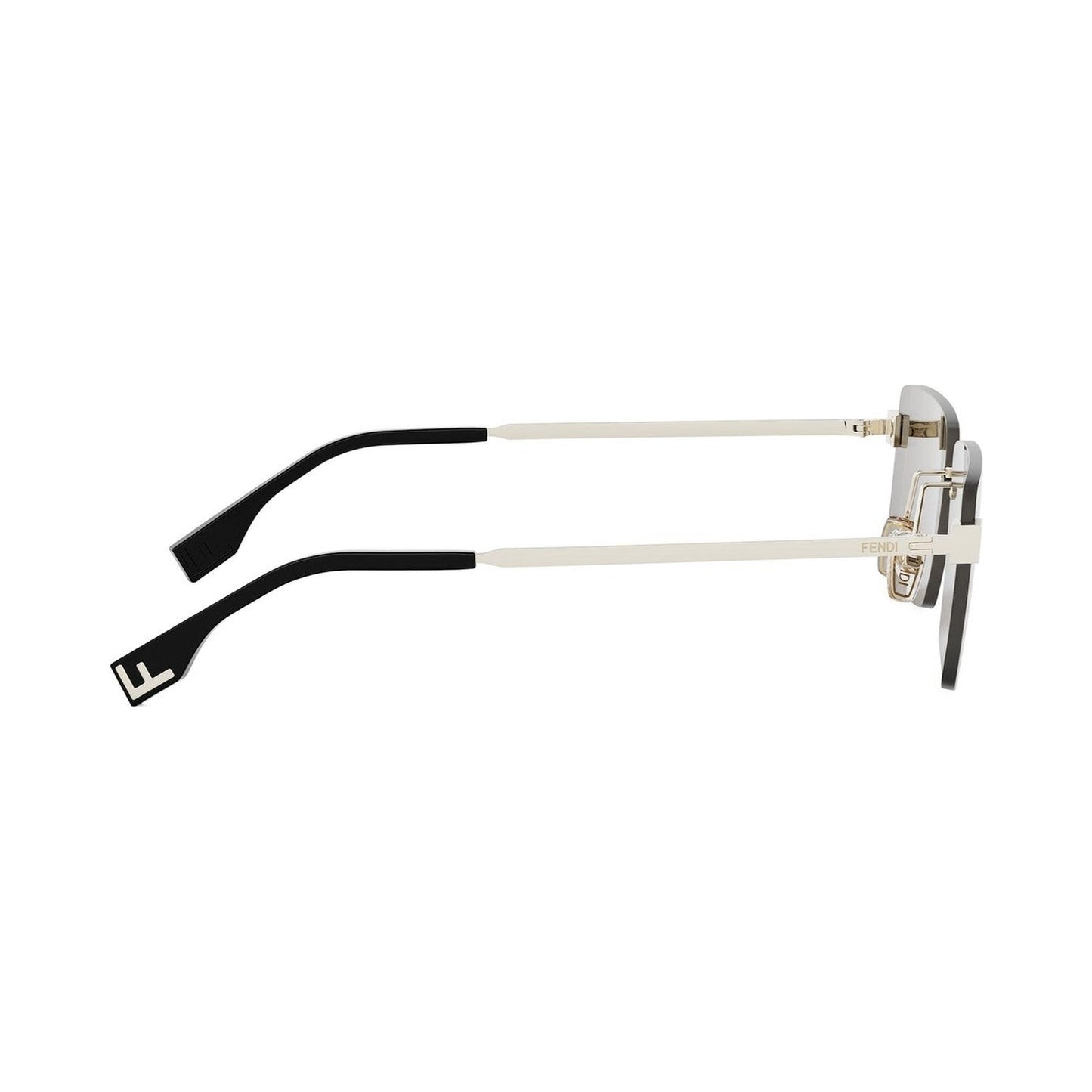 Fendi Sky Gold Rectangular Sunglasses