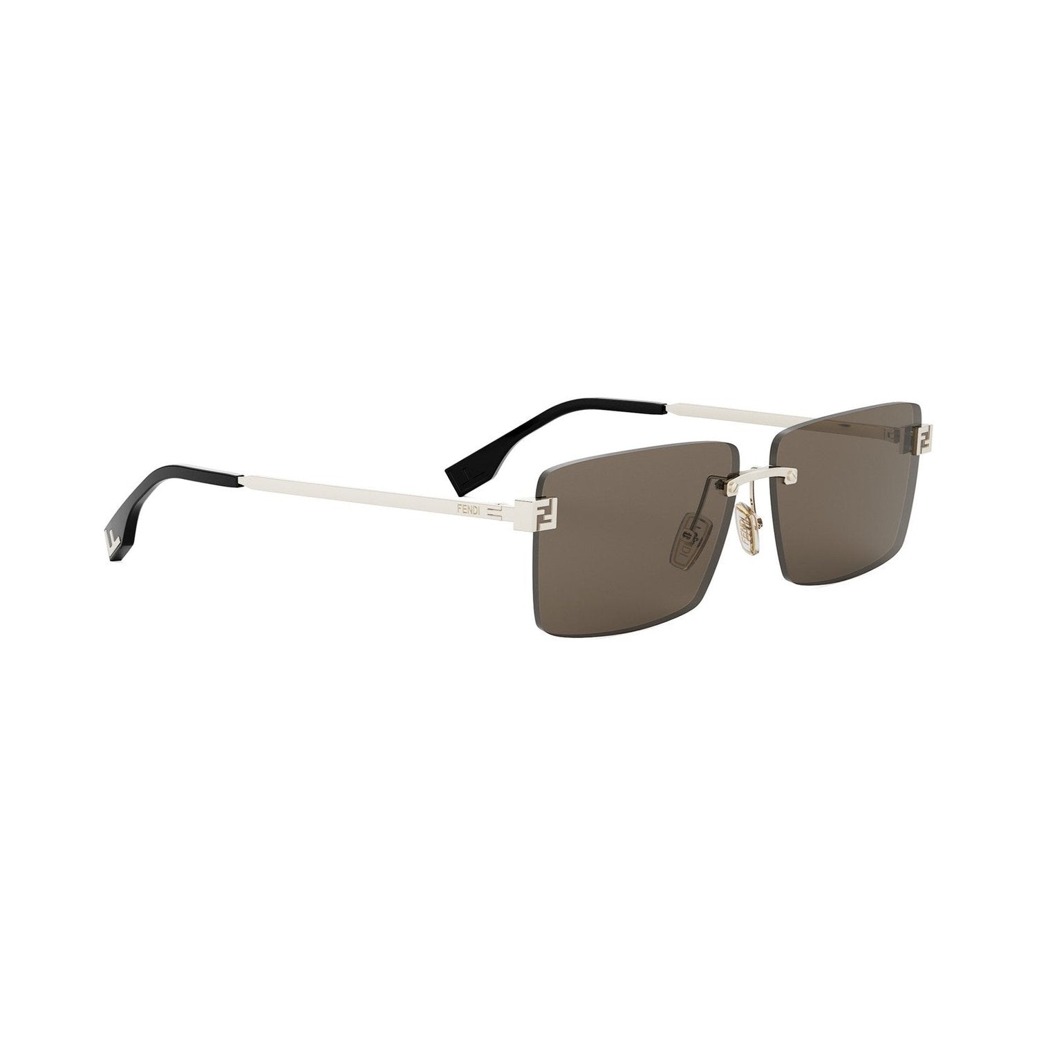 Fendi Sky Gold Rectangular Sunglasses