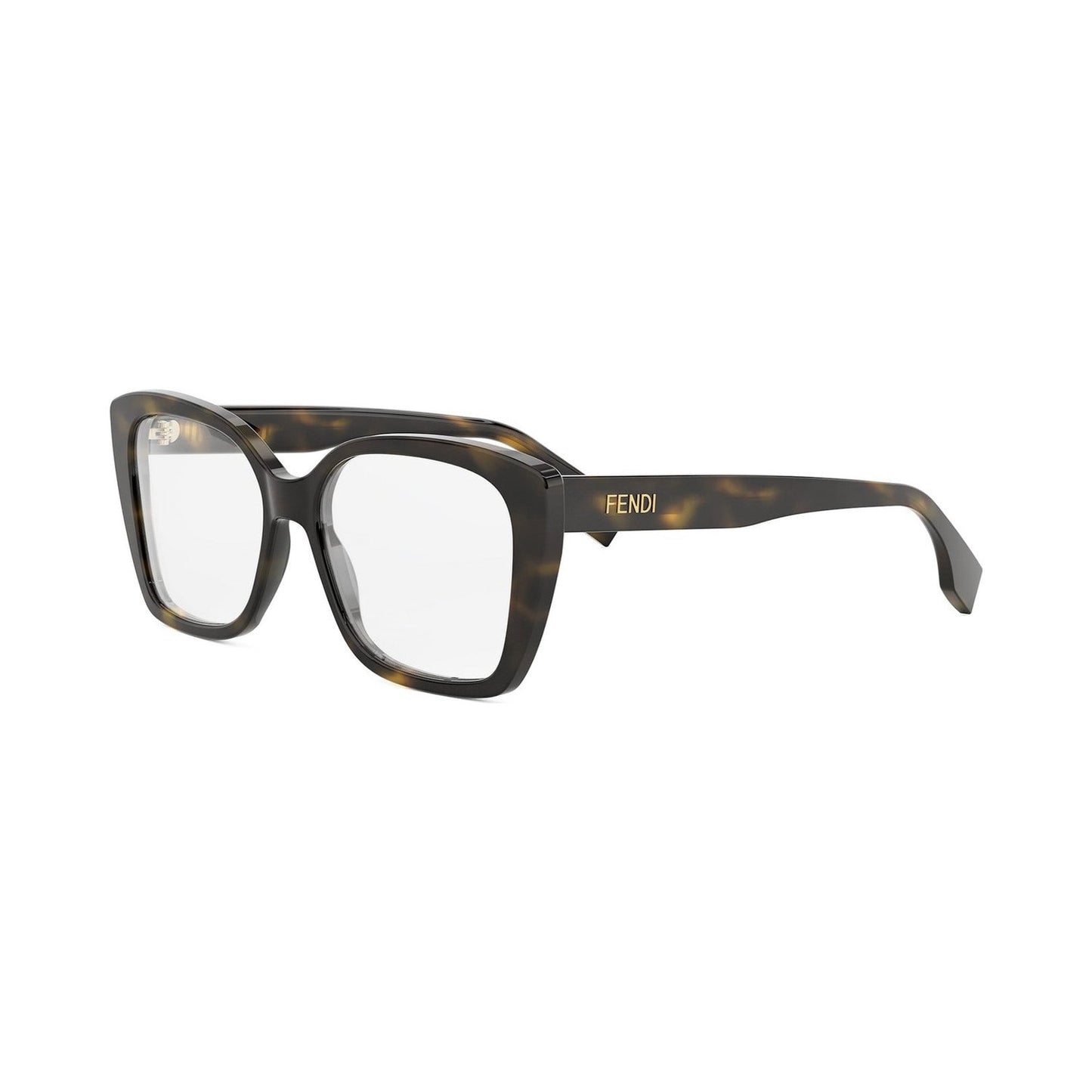 Lettering Brown Square Eyeglasses