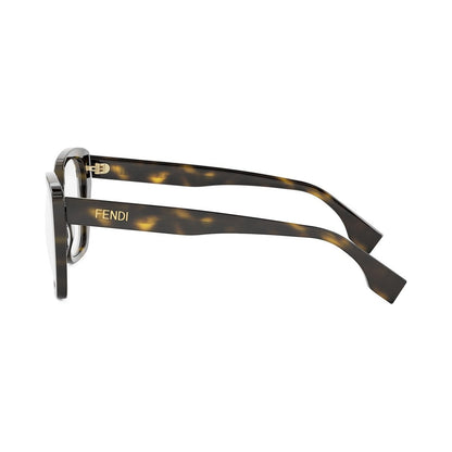 Lettering Brown Square Eyeglasses