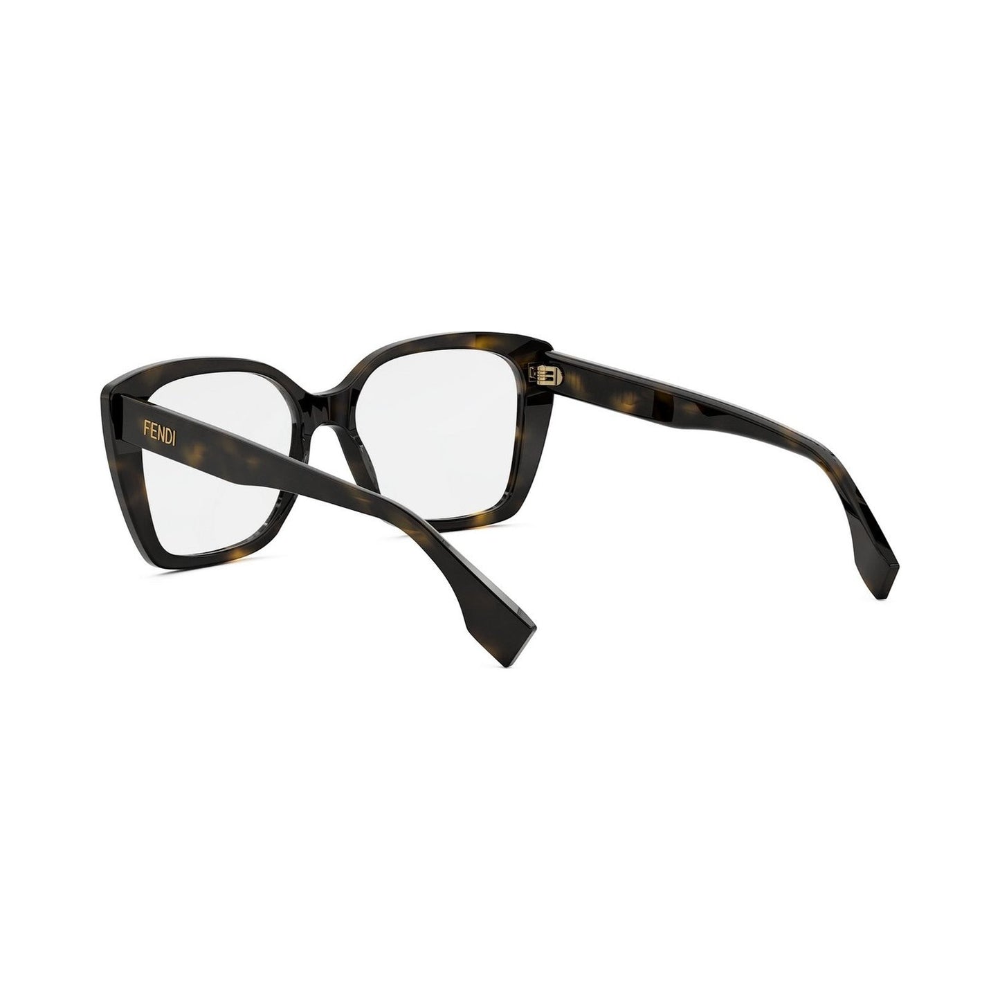 Lettering Brown Square Eyeglasses